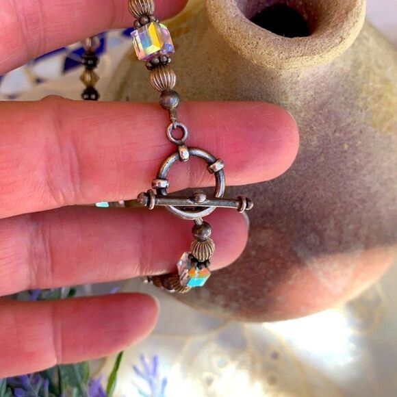 Sterling & AB Swarovski Crystal Bracelet - Picture 3 of 7